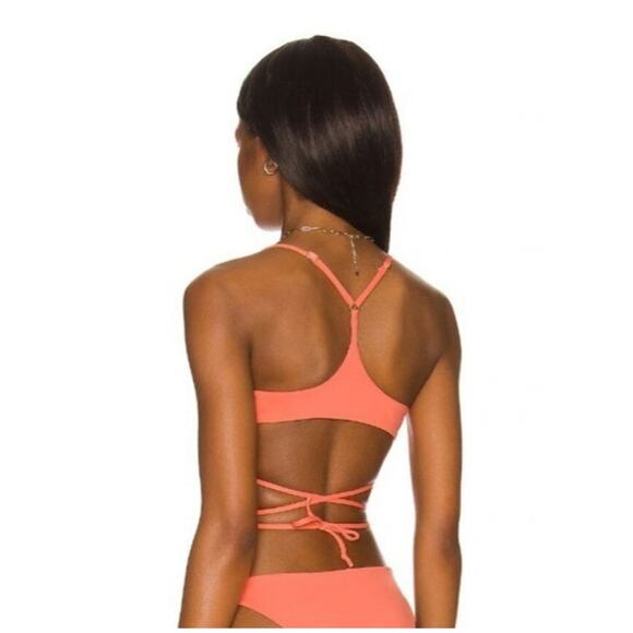 L*Space Kristen Bikini Top Wrap Around Coral Size Large NWT - Picture 2 of 6